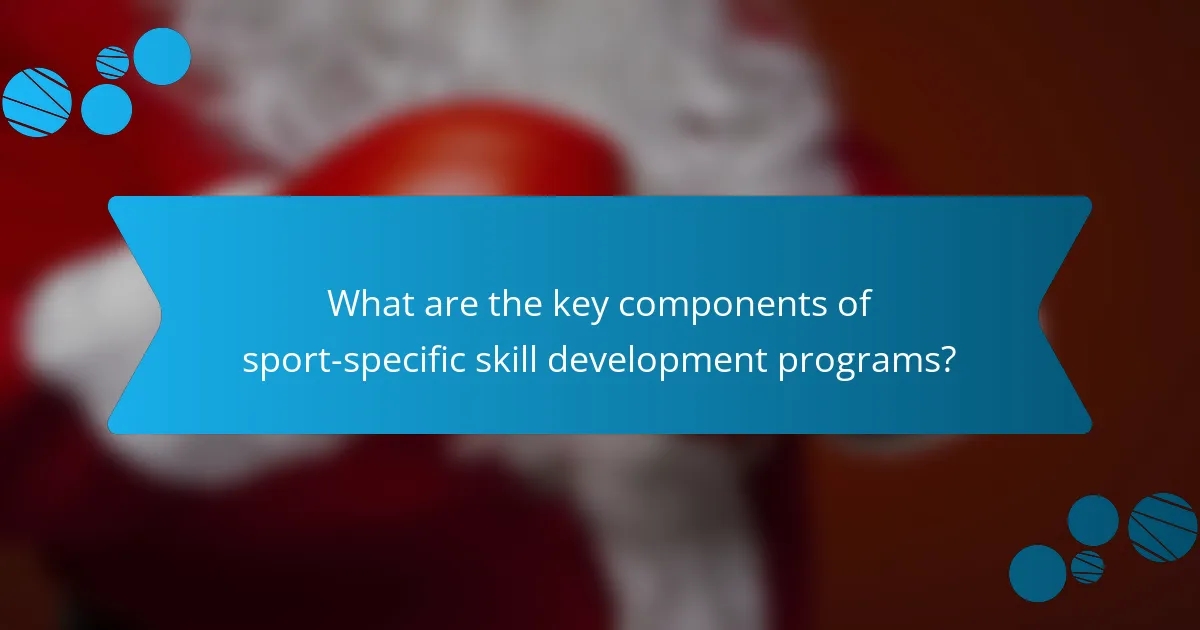 What are the key components of sport-specific skill development programs?