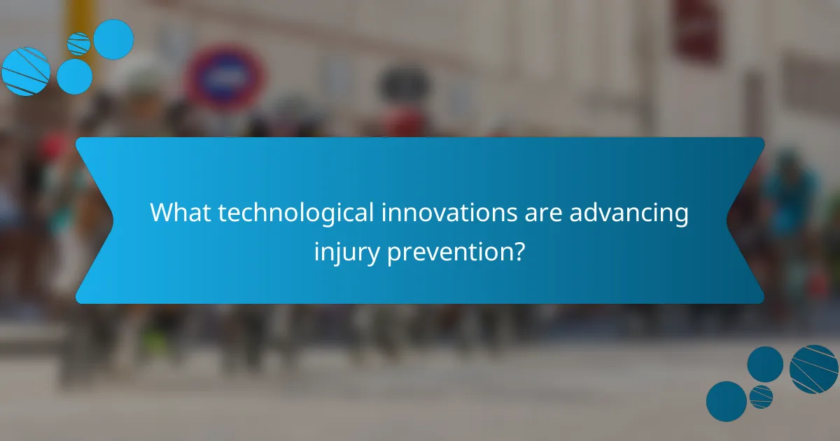 What technological innovations are advancing injury prevention?